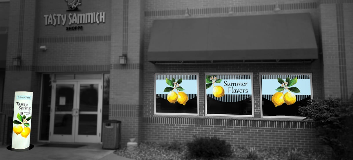 Window Clings and Signs - Spring Lemons - Imagine